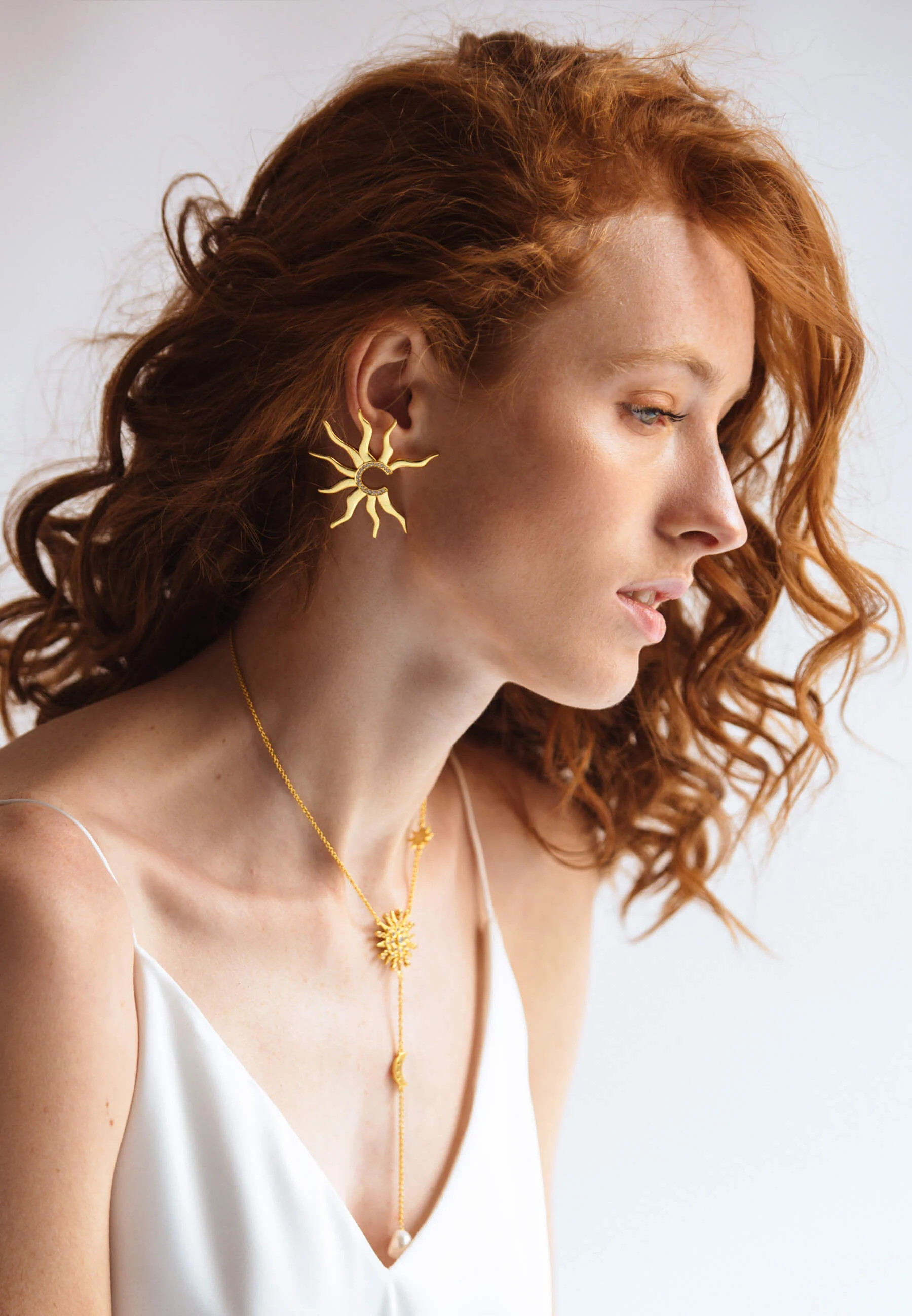 THE SUN - Boucles d'oreilles soleil | Doré