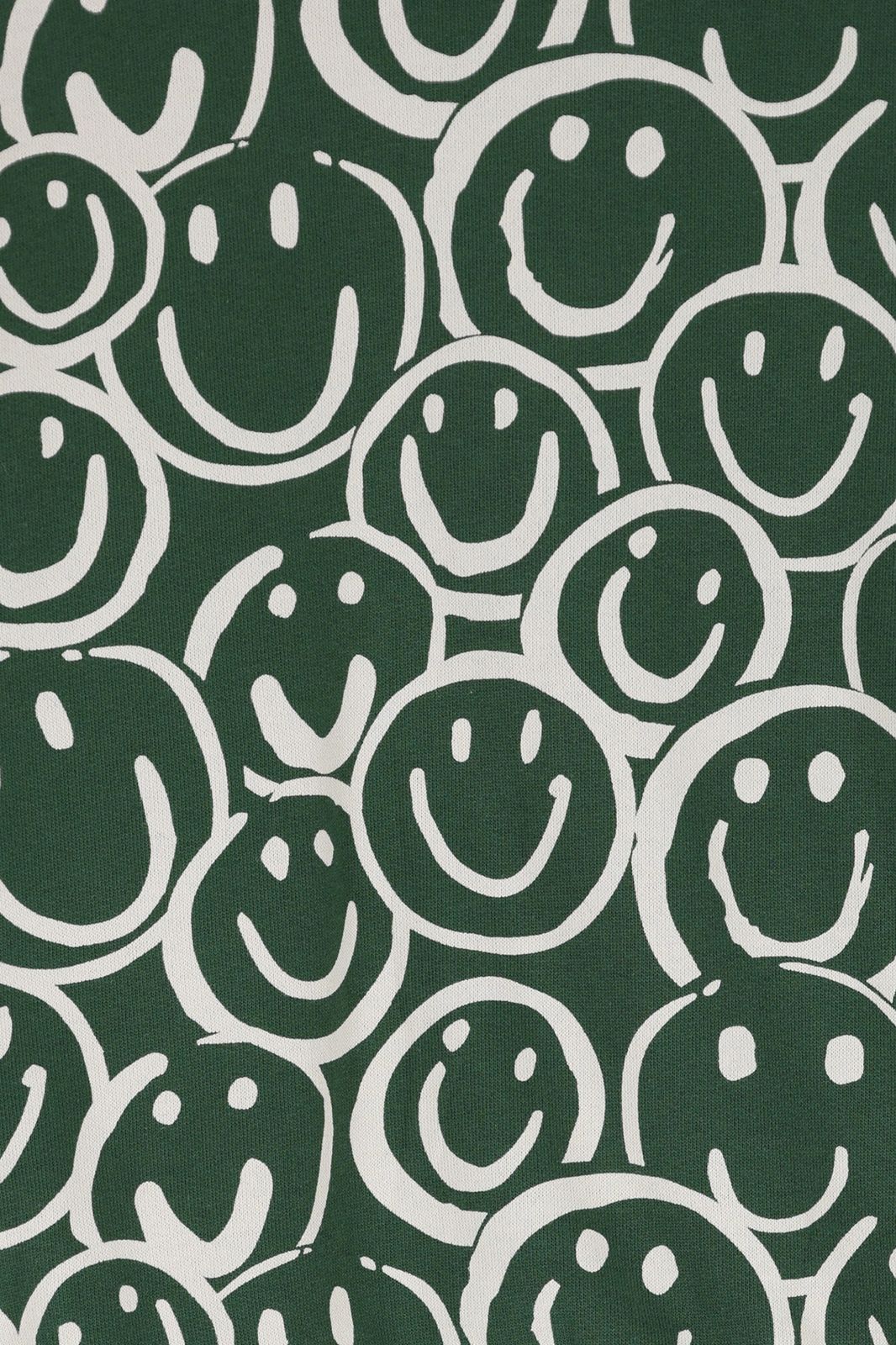 Groene sweater met smiley print