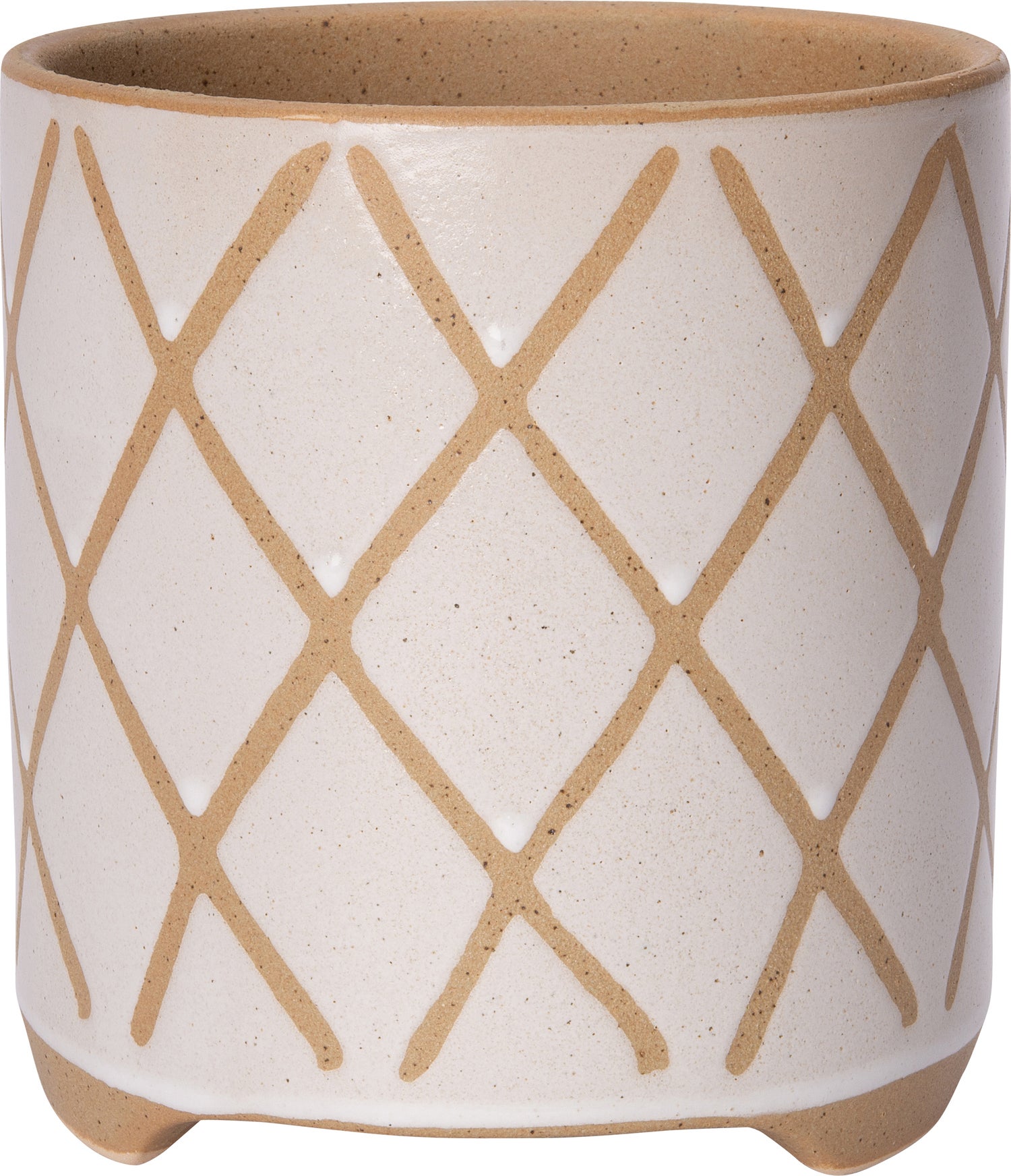 Intratuin bloempot op poten Blaise wit / crème D 15,5 H 16,5 cm
