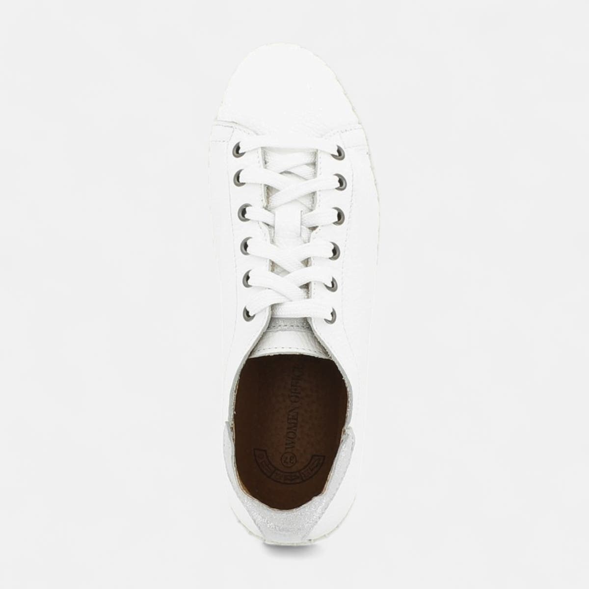 Baskets basses Femme en cuir blanc