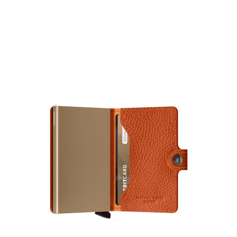 Porte-cartes Miniwallet Vegetable Tanned anti-RFID 10.2 cm Caramello-Sand
