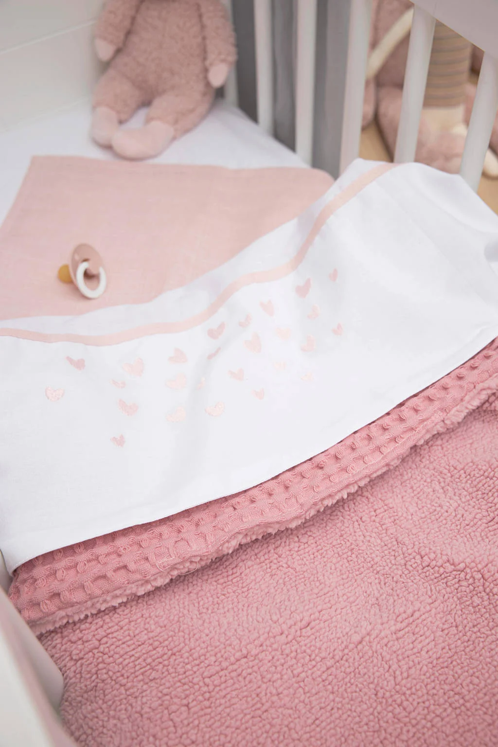 baby ledikantlaken Hearts soft pink