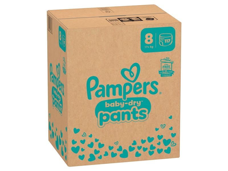 Pampers Windeln Baby Dry Pants Extra Large Grösse 8 Monatsbox 17  kg, 117 Stück
