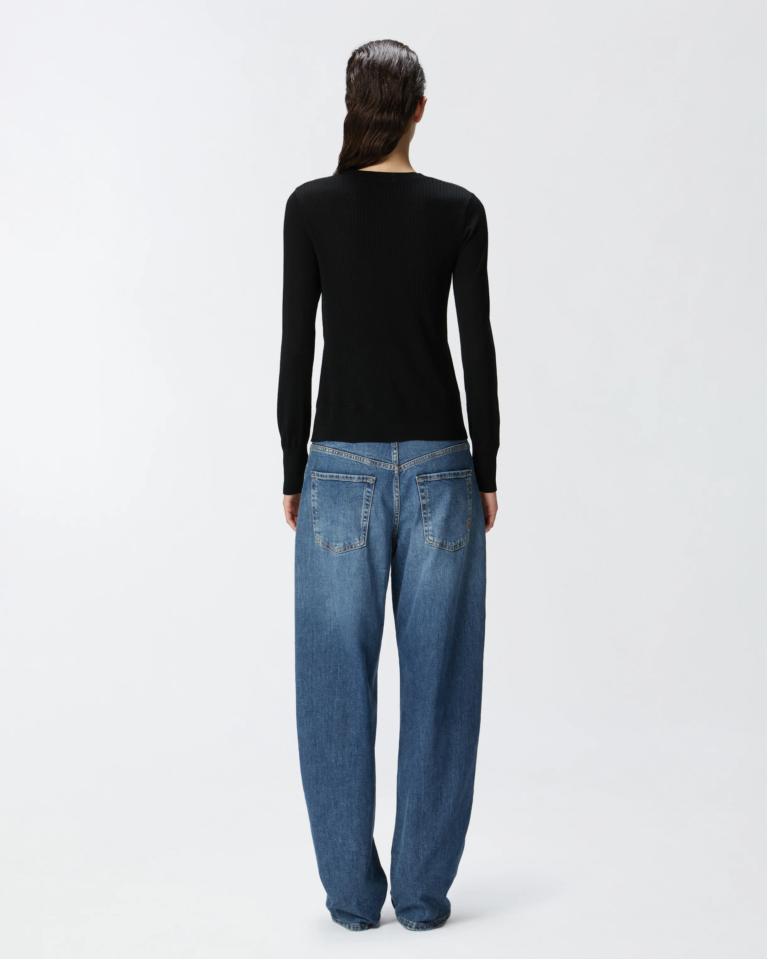 Pull avec boutons latéraux | Noir