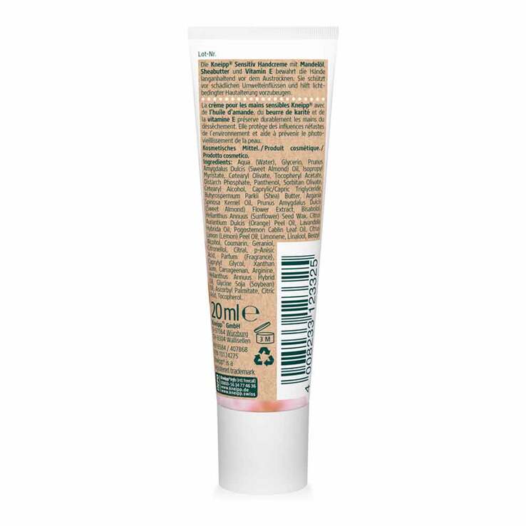 Kneipp Sensitiv Handcreme Mandelblüten hautzart, 20 ml