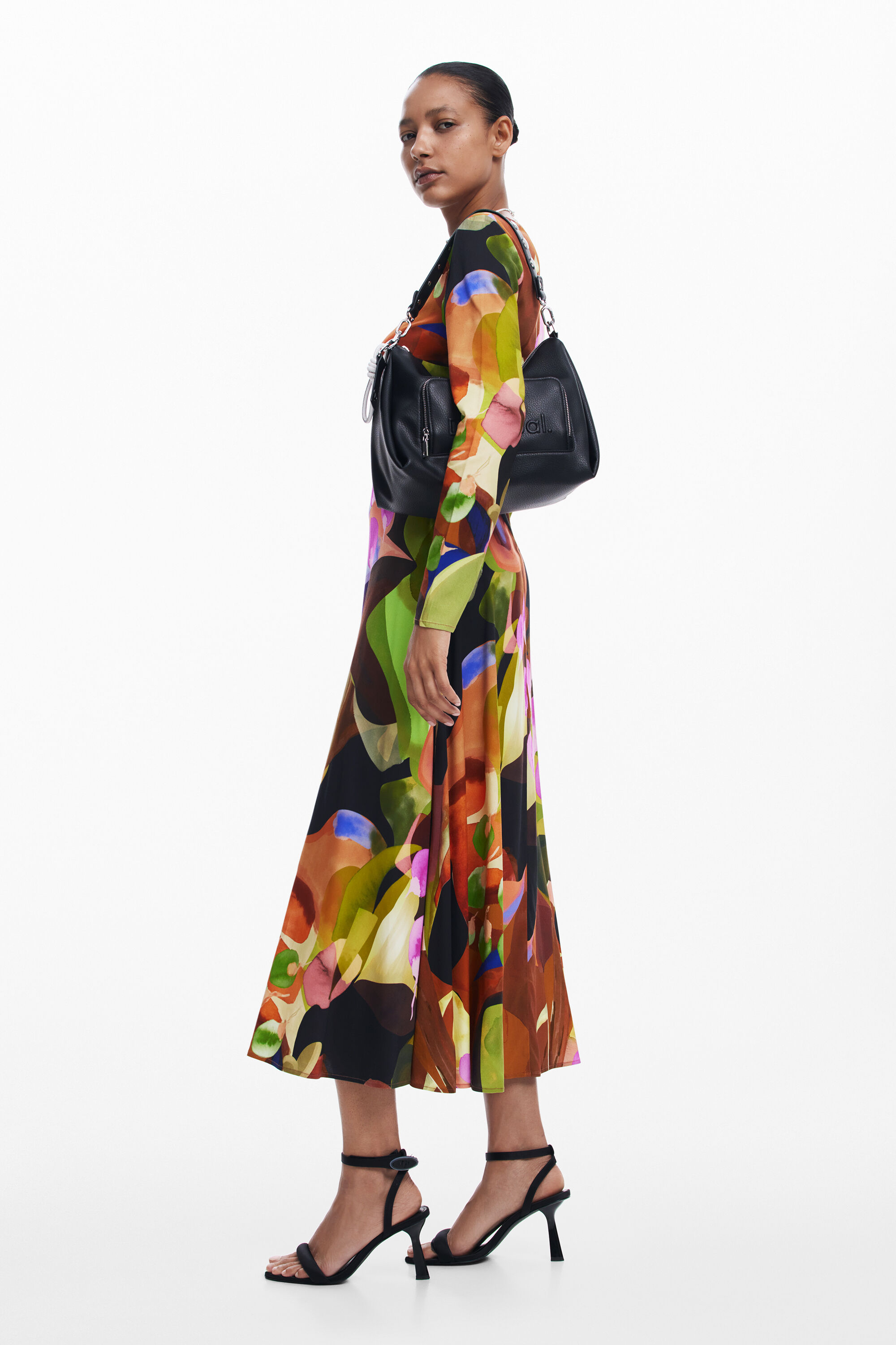 Vestido midi estampado M. Christian Lacroix