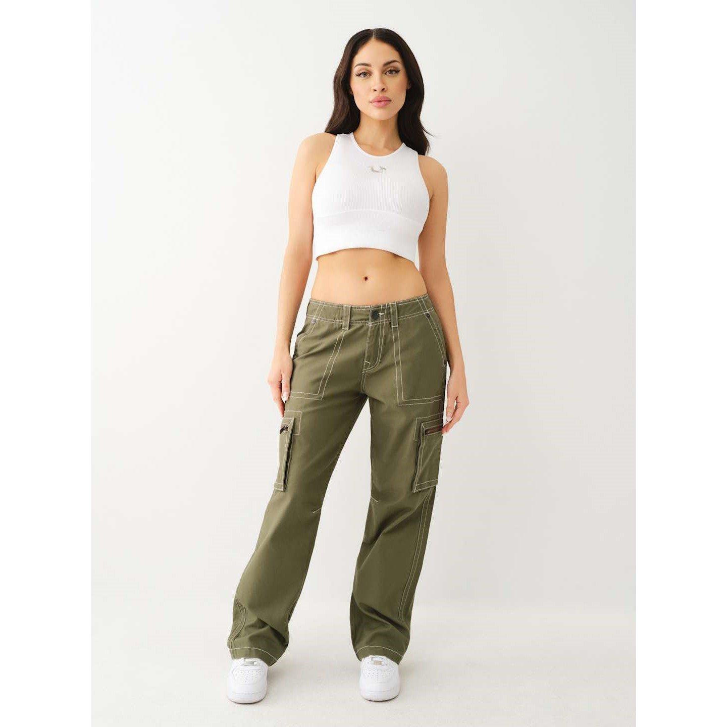 True Religion Zip Baggy Cargo Trousers