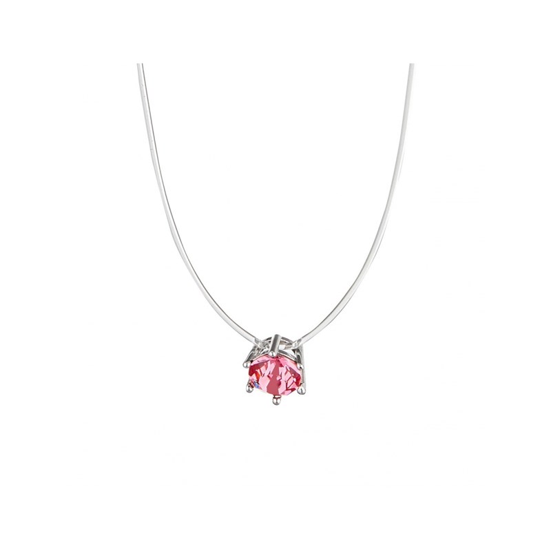 Collier Invisible - Argenté et Rose