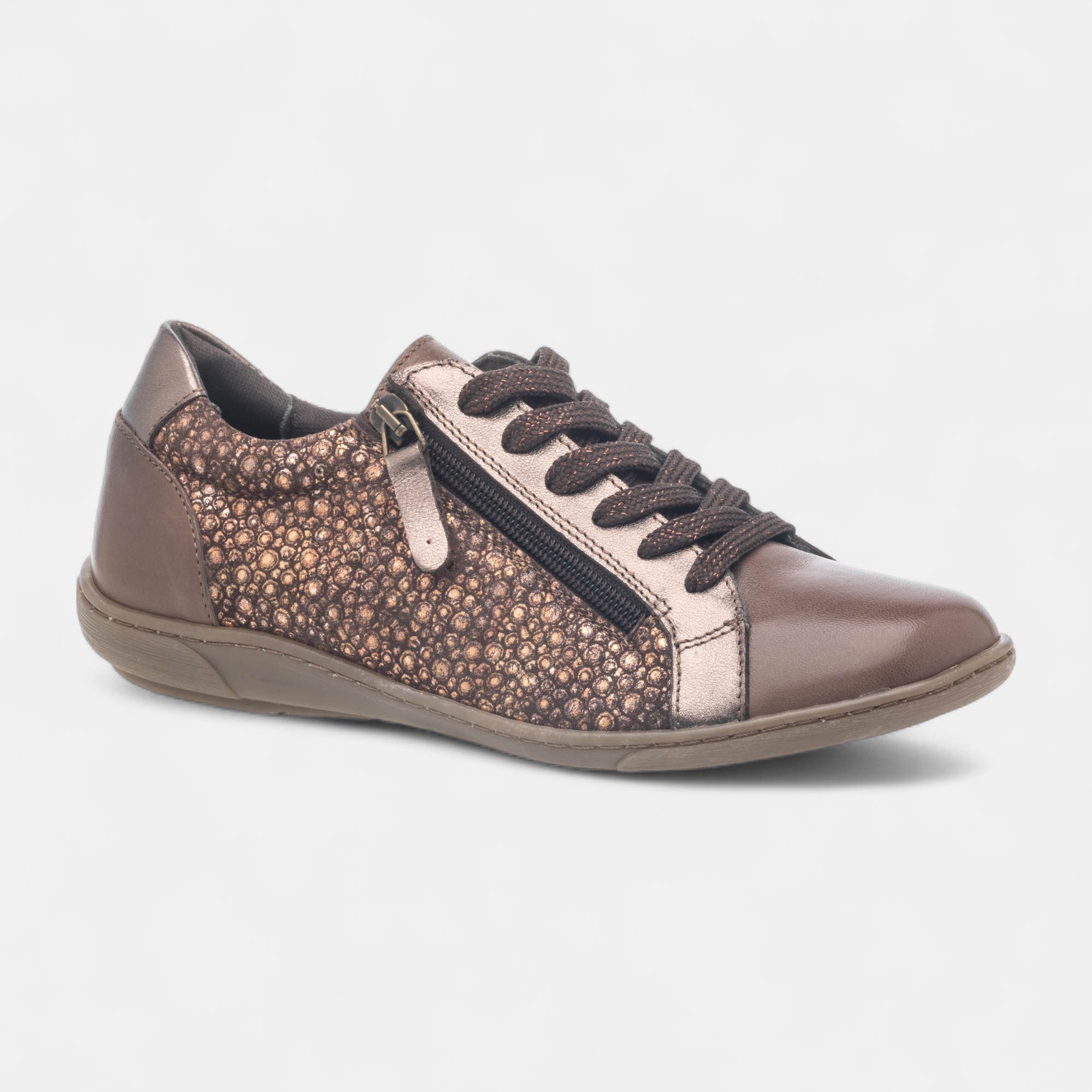 Derbies Femme en cuir marron