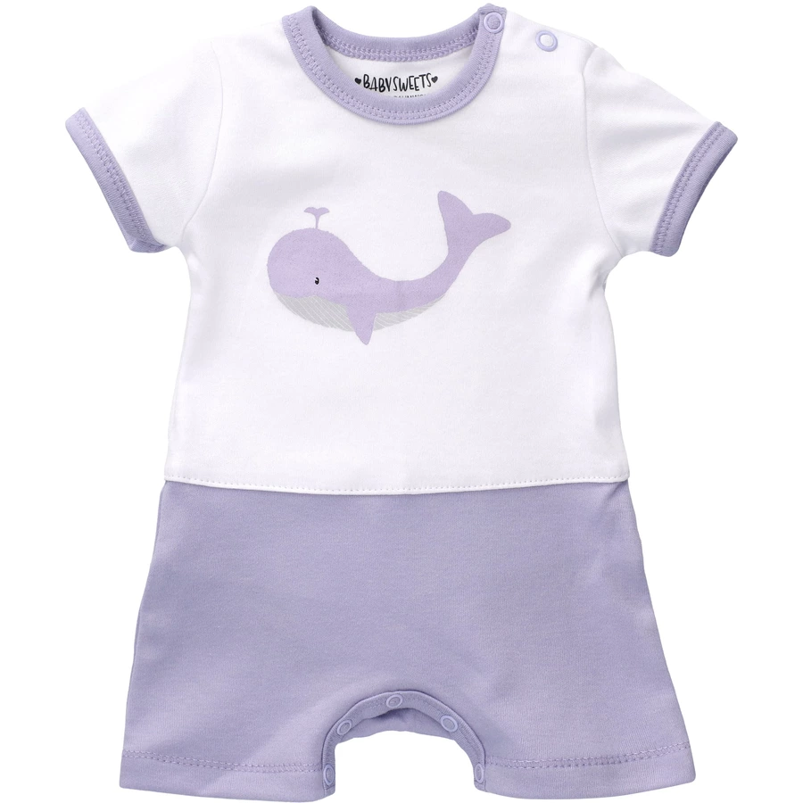 Baby Sweets Strampler Baby Wal weiß lavendel