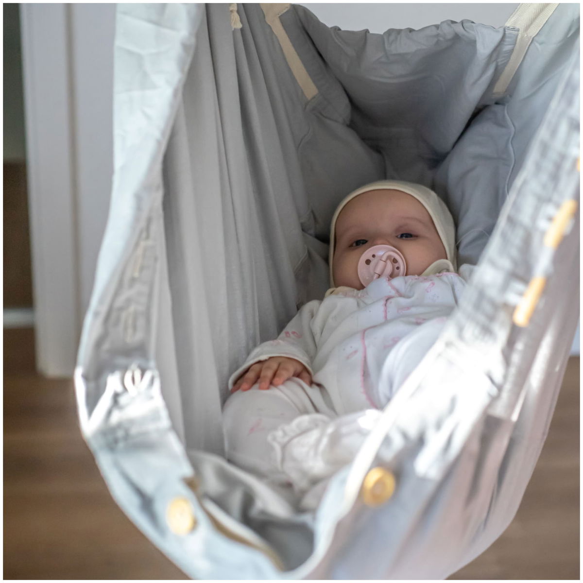 SCHMUSEWOLKESCHMUSEWOLKE   Tipi weiss mit Bio Federwiege grey Synthetisch