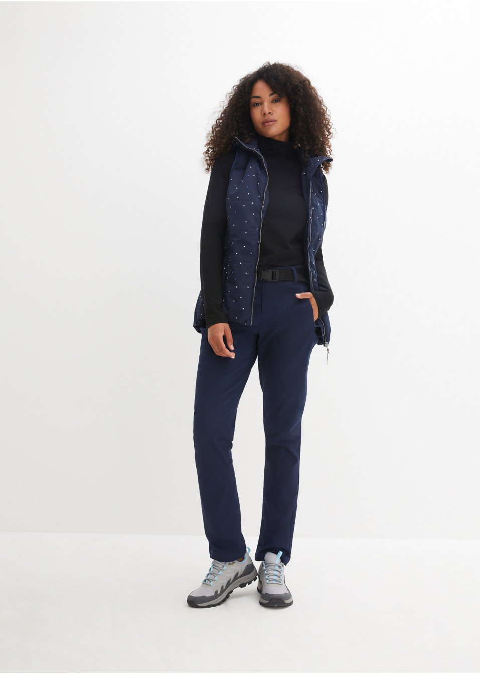 Pantalon fonctionnel étanche en twill extensible avec ceinture, Straight