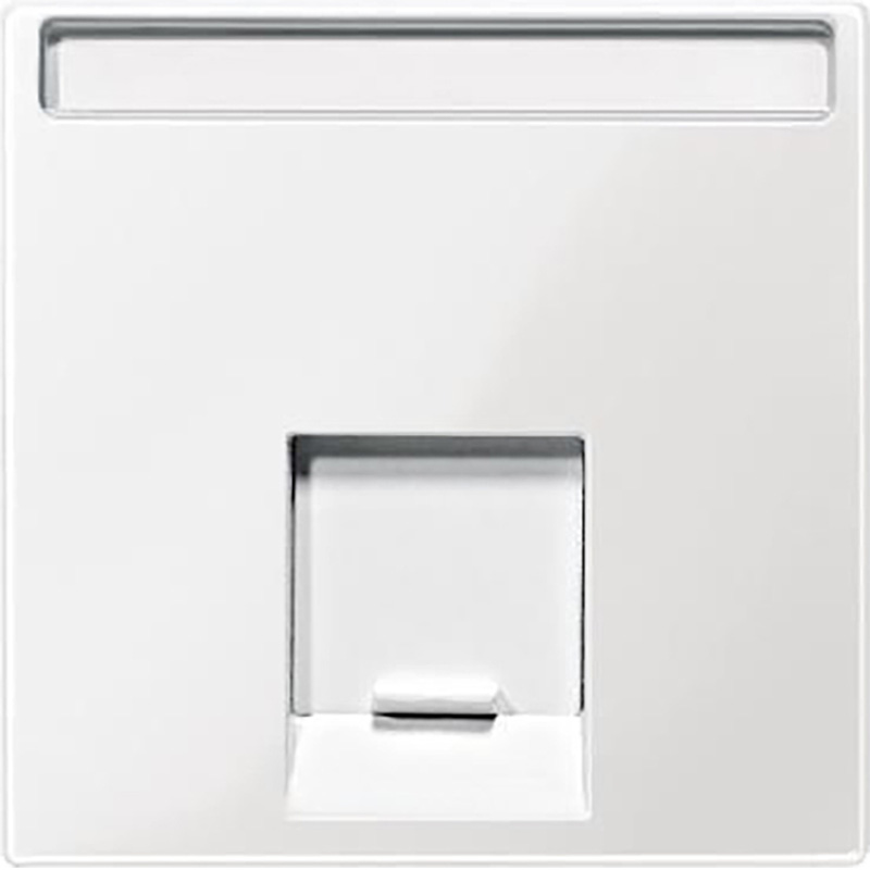 Schneider Electric Systeem-M RJ45 Actassi centraalplaat 1-voudig Glanzend wit