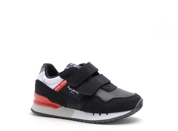 Pepe jeans basses enfant london velcro bleu