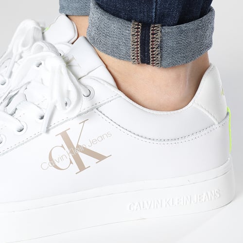 Baskets Femme Classic Cupsole Fluo Contrast 0912 White Ancient White