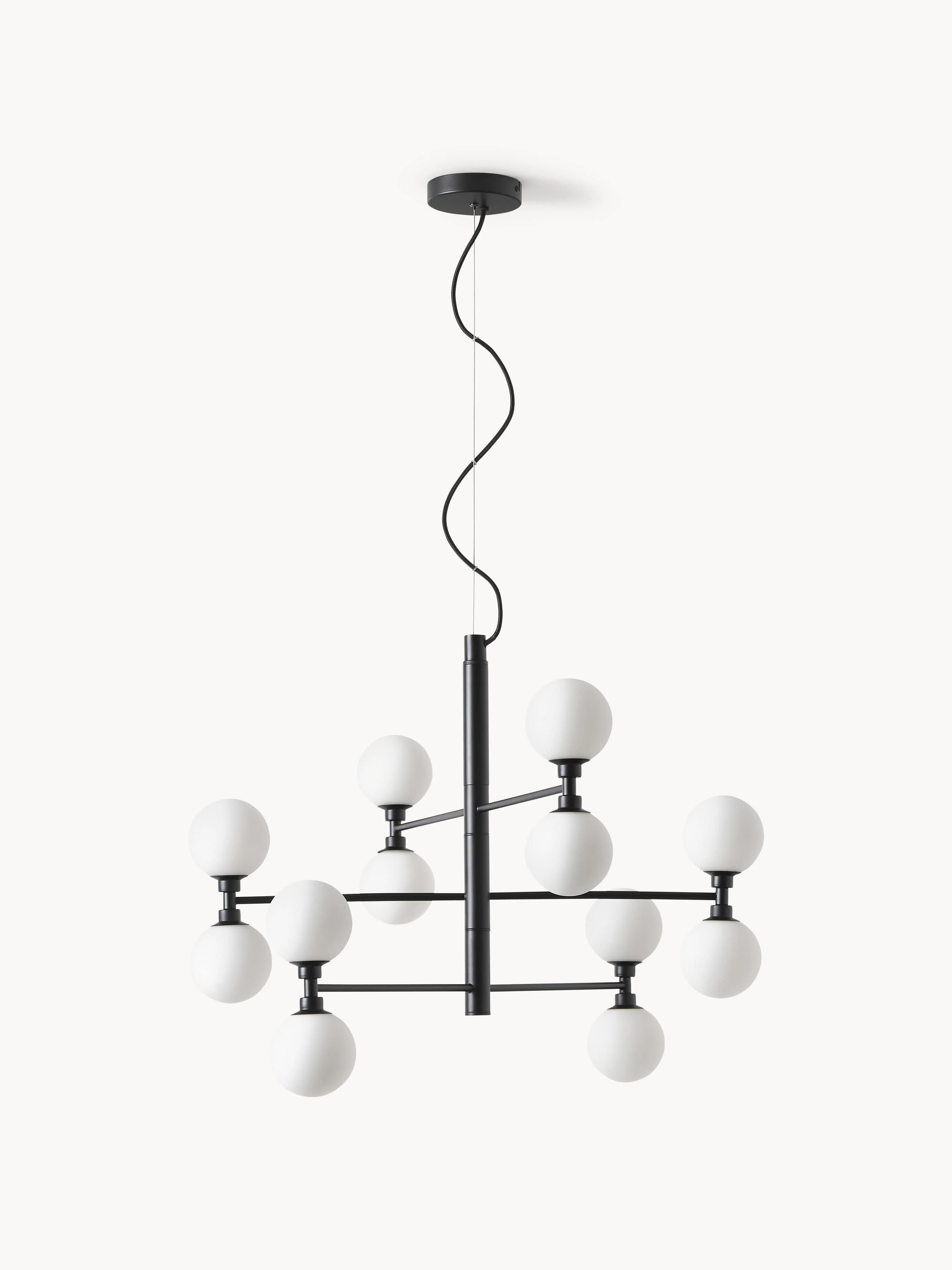 Grote hanglamp Grover met opaal glazen bollen
