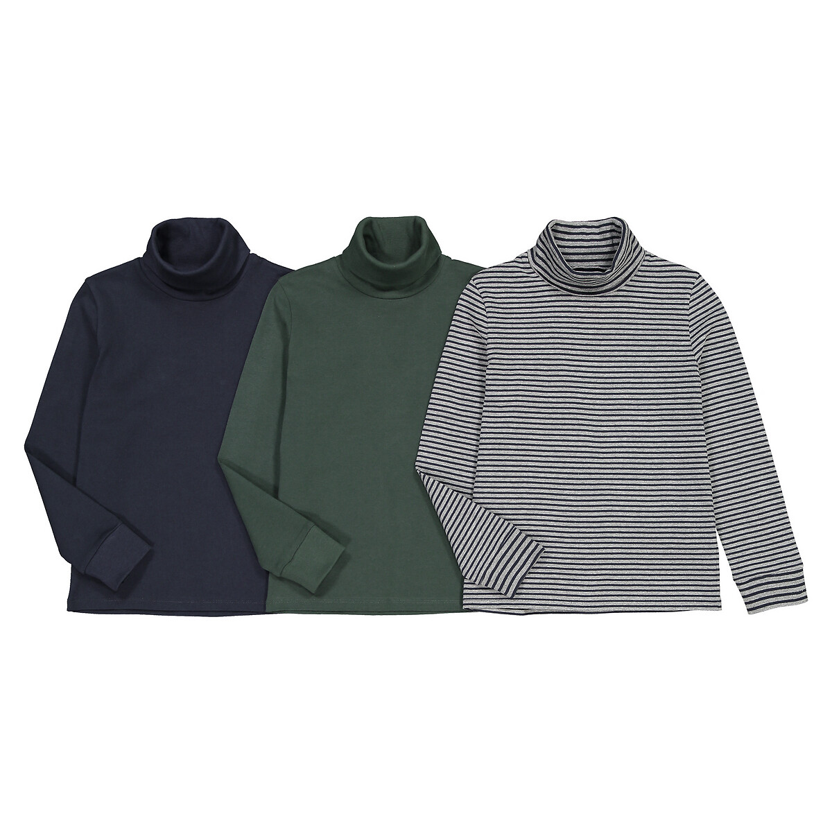 COLEÇÃO LA REDOUTE<br>Conjunto de 3 suéteres de gola alta