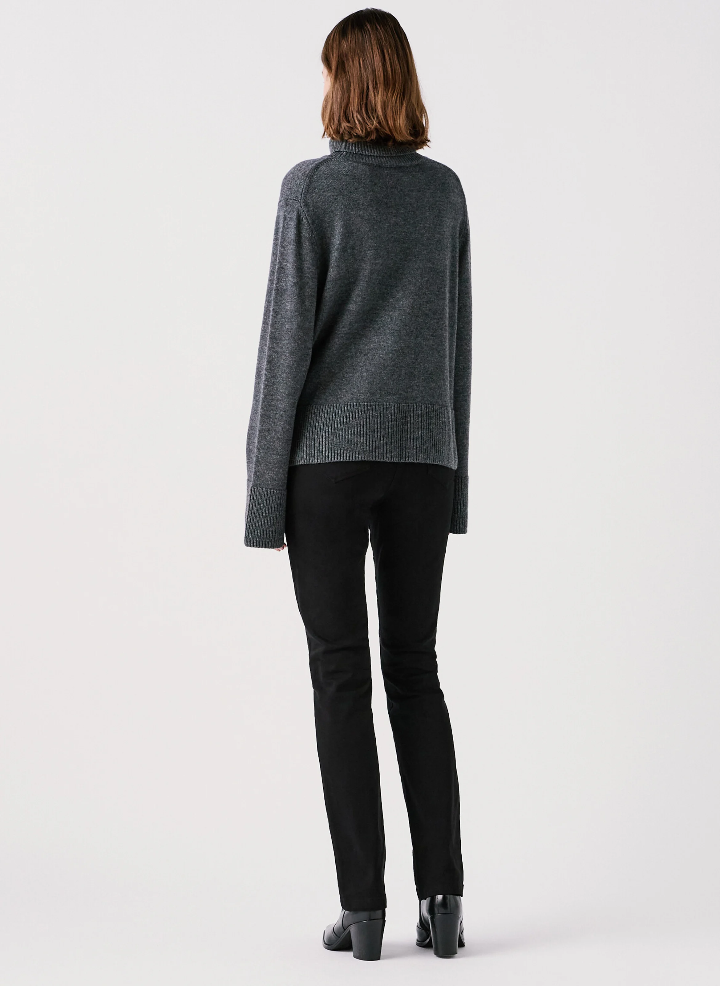 MDARWIN - Pull col roulé en laine mélangée | Gris