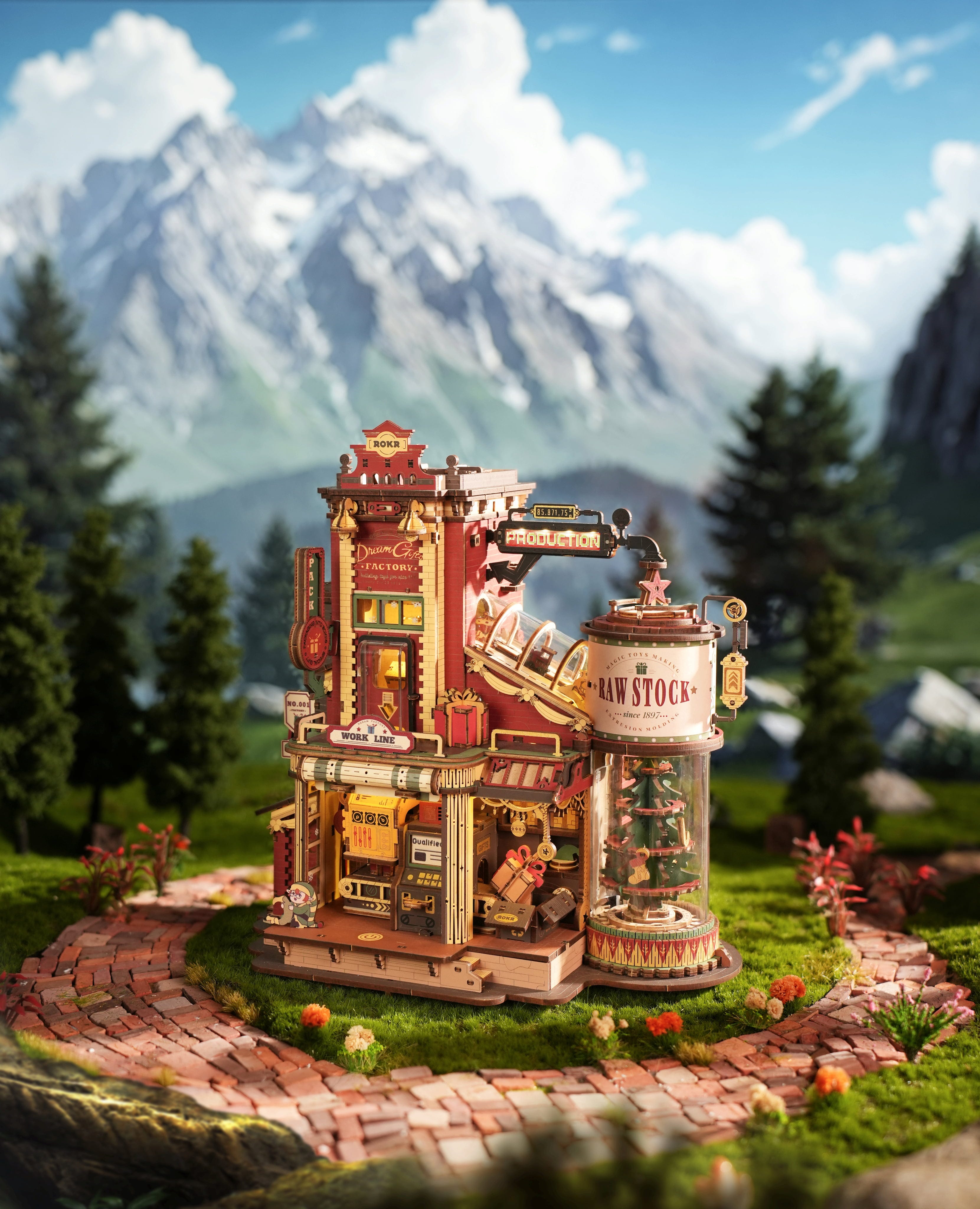 ROKR  Dream Gift Factory    3D Holzpuzzle: Ein Ort, an dem Geschenke geboren werden