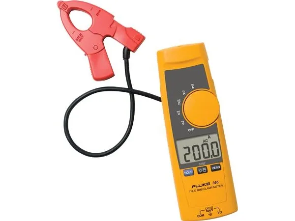 Fluke 365, CAT III 600V, 275 g, Sort, Rød, Gul