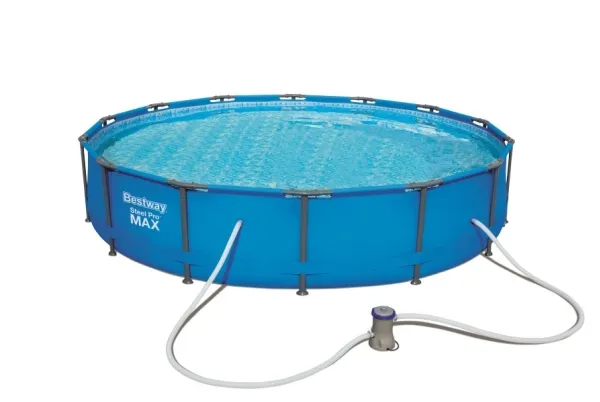 Bestway Steel Pro 56595, 10220 L, Indrammet pool, Blå, Grå, 37,3 kg