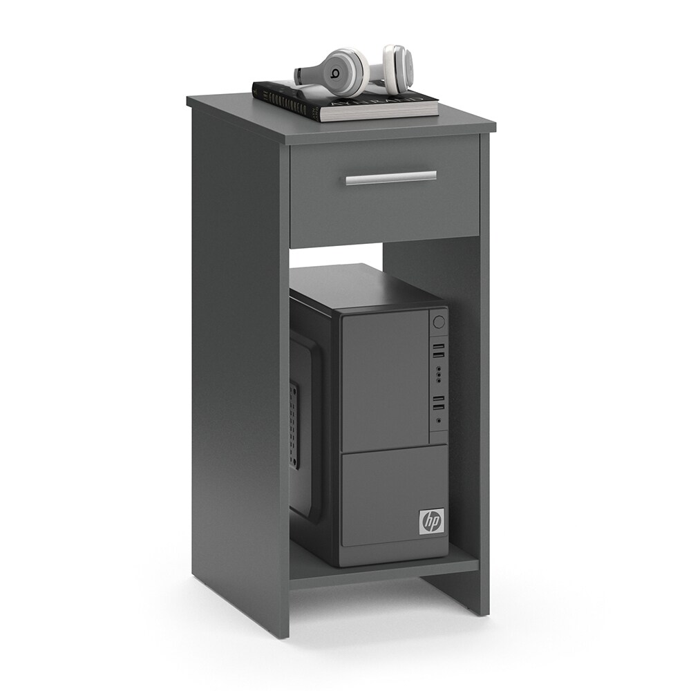 Vicco PC-Schrank Beistellschrank Computerschrank Odin Anthrazit Schublade PC-Fach
