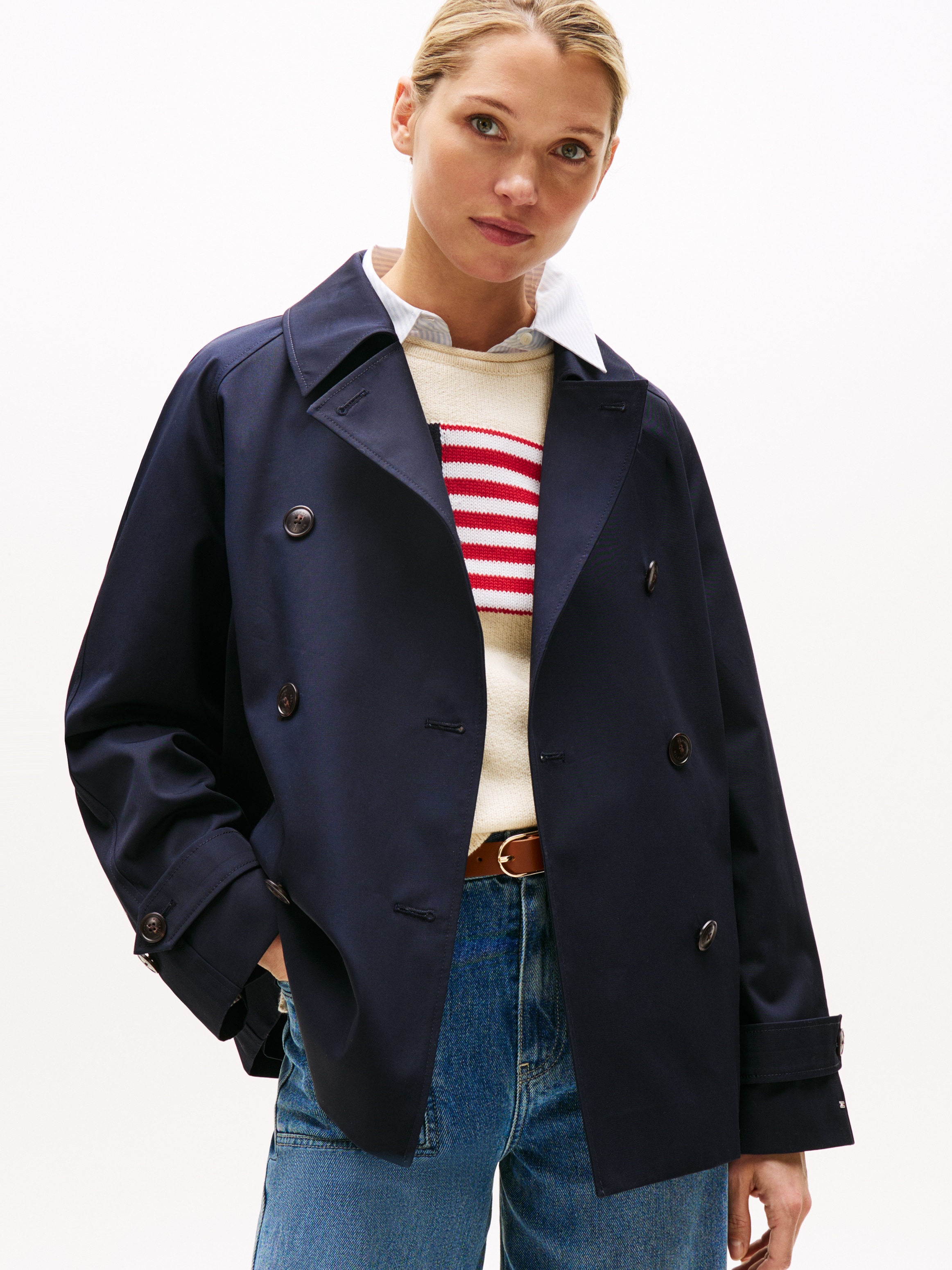 Tommy Hilfiger Trenchcoat »COTTON REG SHORT TRENCH COAT«