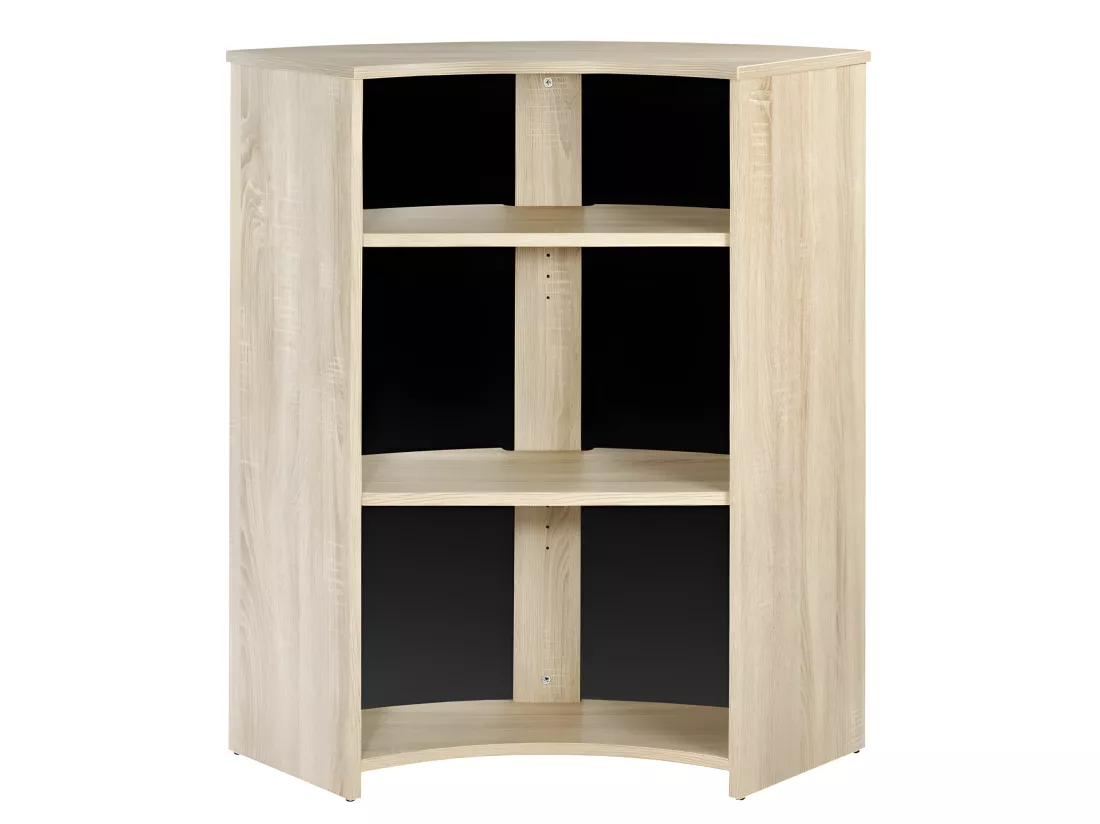 Meuble-Comptoir Bar Chêne 3 Niches 96,7 x 104,8 x 44,9 cm - Coloris: Noir