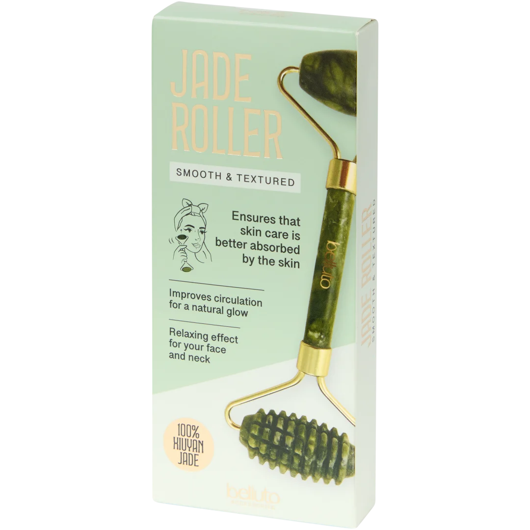 Belluto Accessories jade gezichtsmassageroller 2-in-1