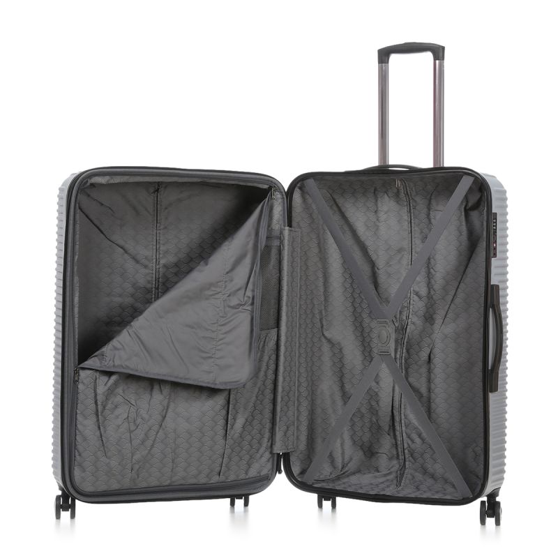 Lot de 3 valises rigides Takai Extensibles 55, 67 et 77 cm Silver