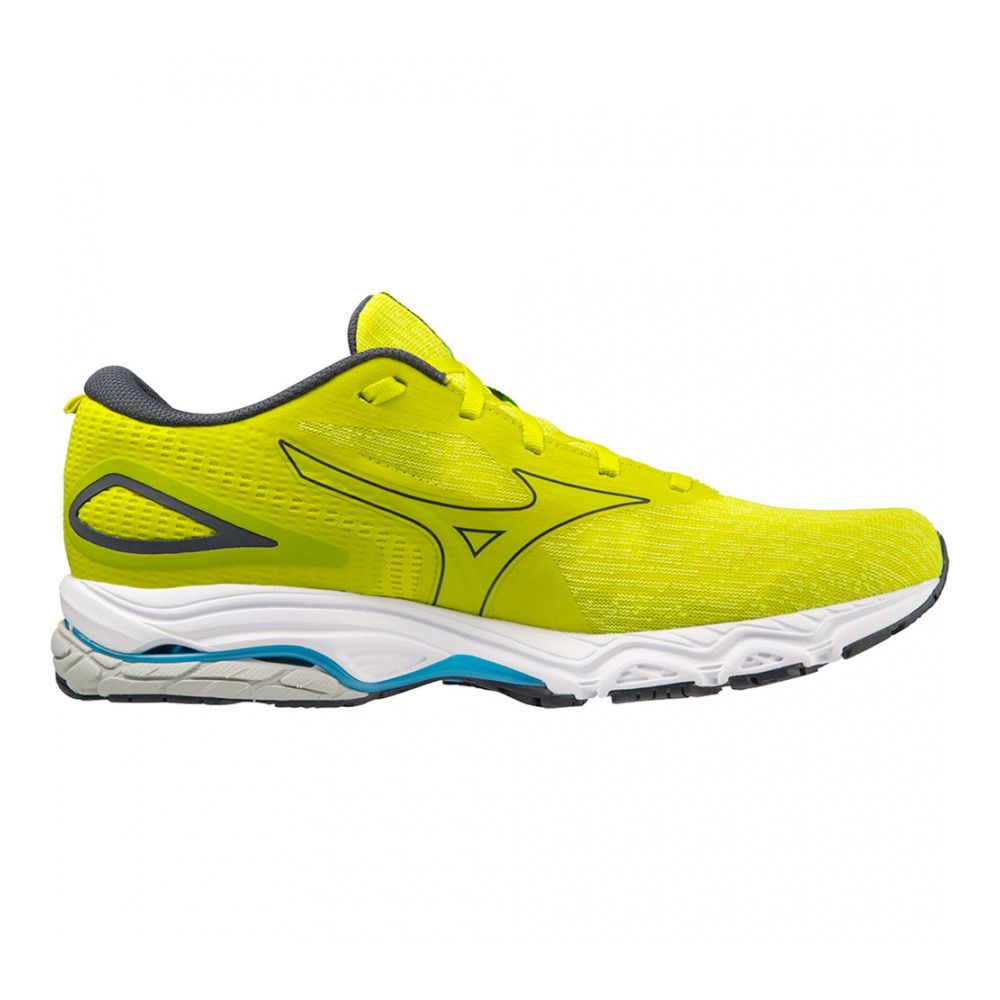 Mizuno WAVE PRODIGY 5 - Chaussures running Homme sulphurspring/ombreblue/j.blue