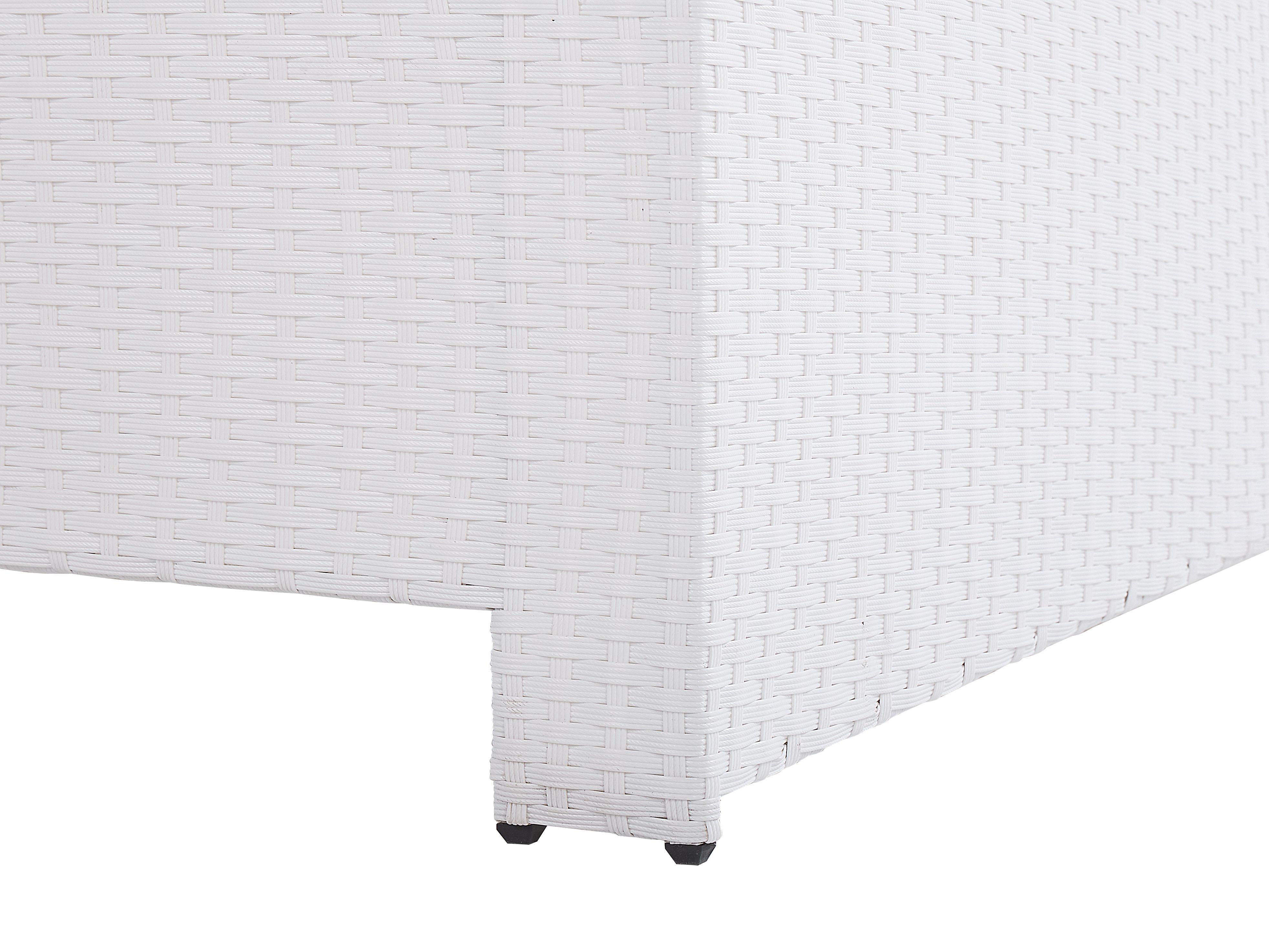 Loungeset met tafel 4-zits MARINO PE rotan Wit