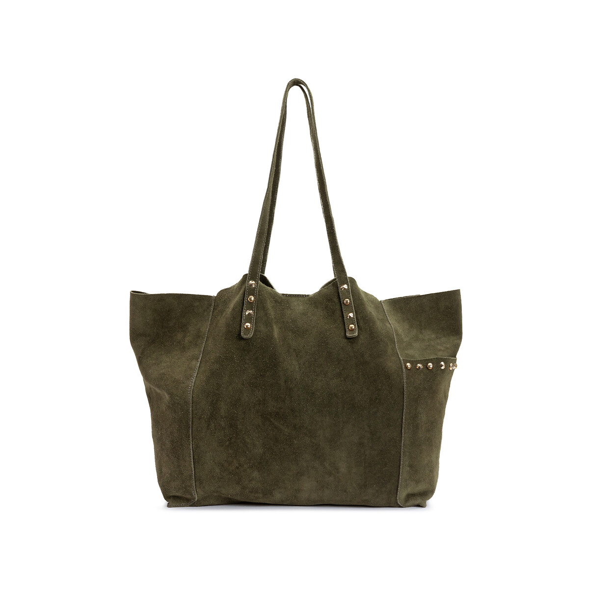 COLEÇÕES LA REDOUTE<br>Bolsa em couro macio, carteira com estampa de leopardo
