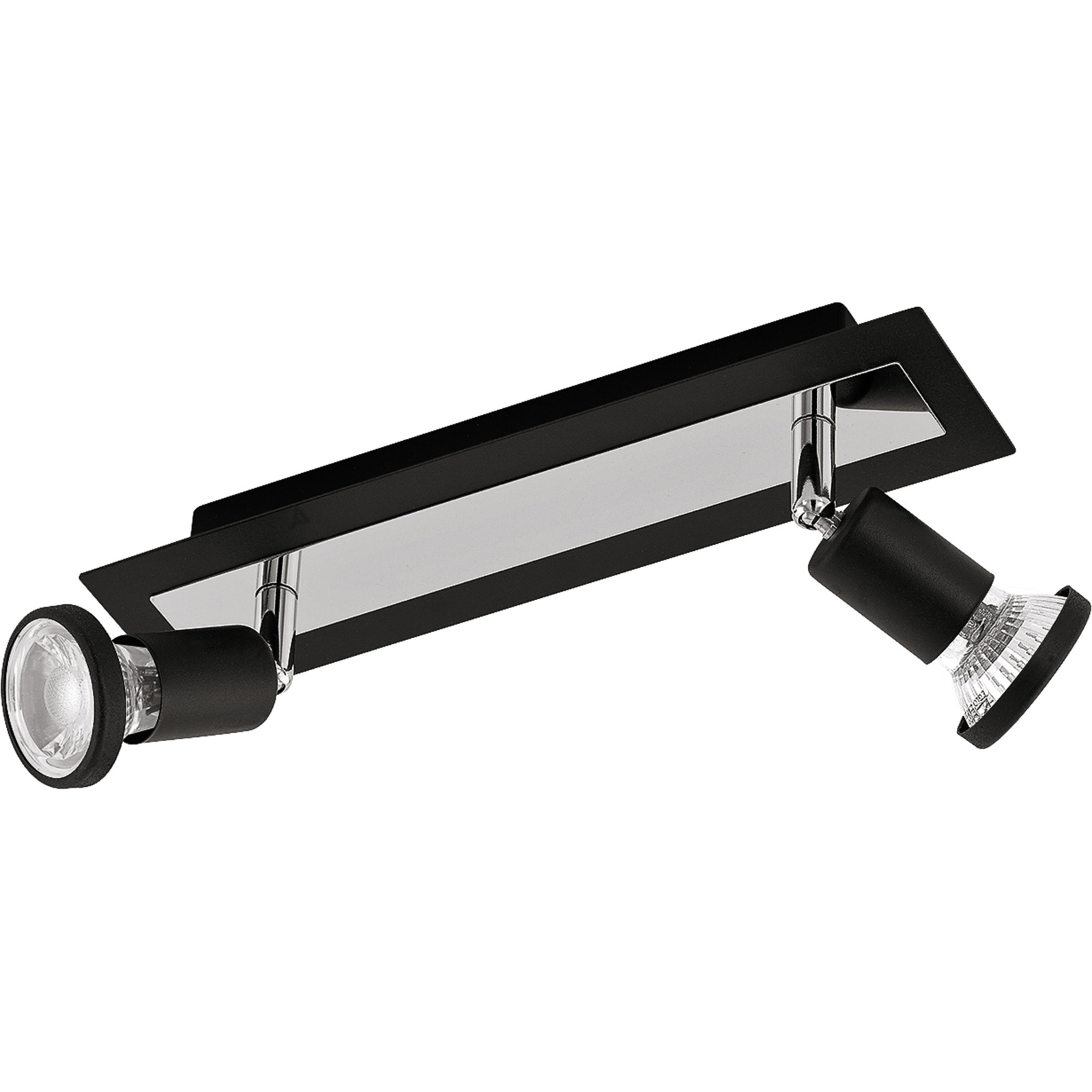 EGLO LED Deckenleuchte SARRIA, schwarz, 2 flammig