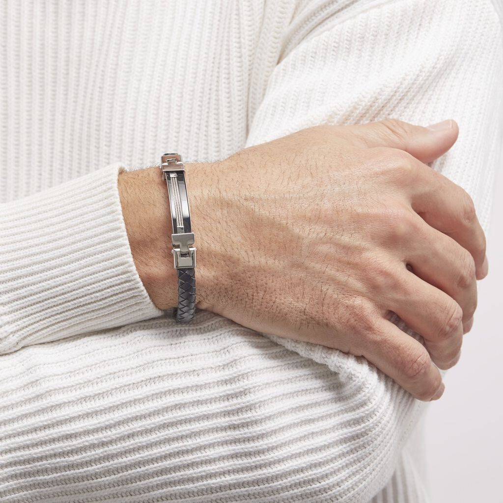 Bracelet Yannick Acier Blanc