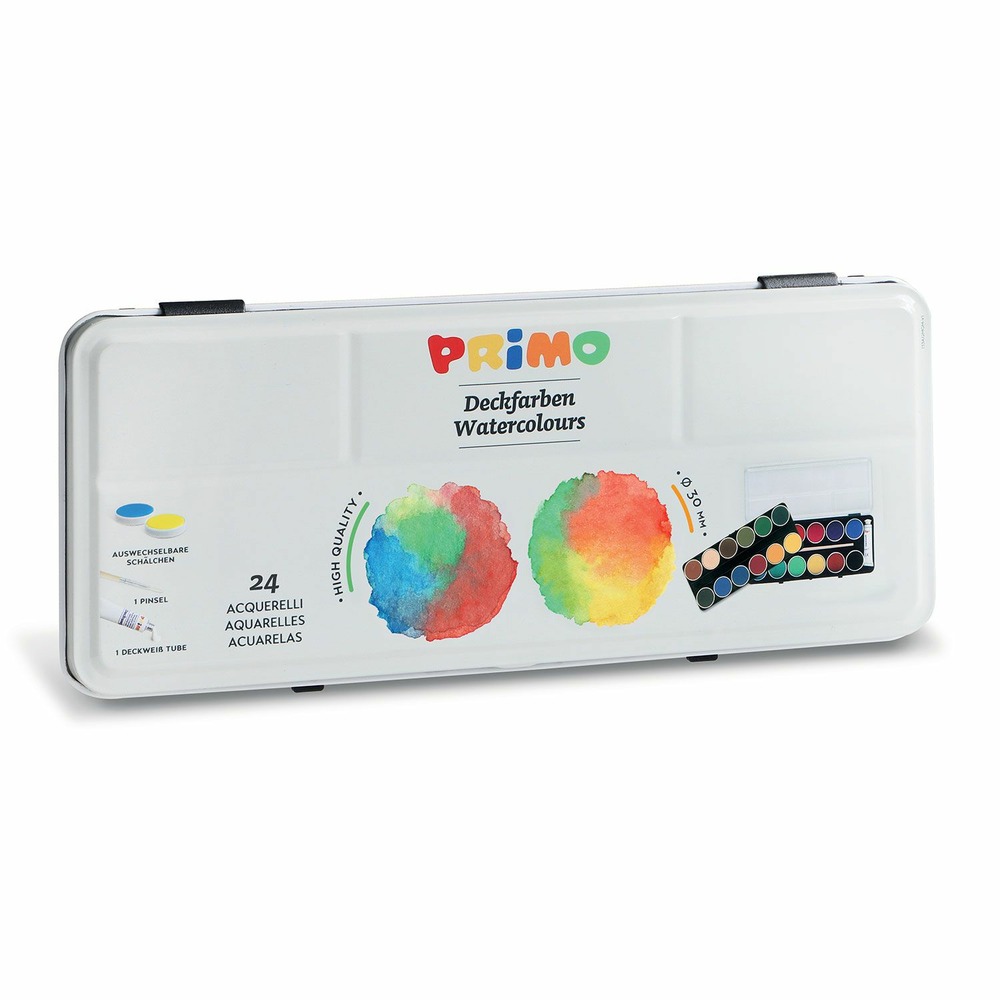 Boîte d'aquarelle fine 24 couleurs ø 30 mm