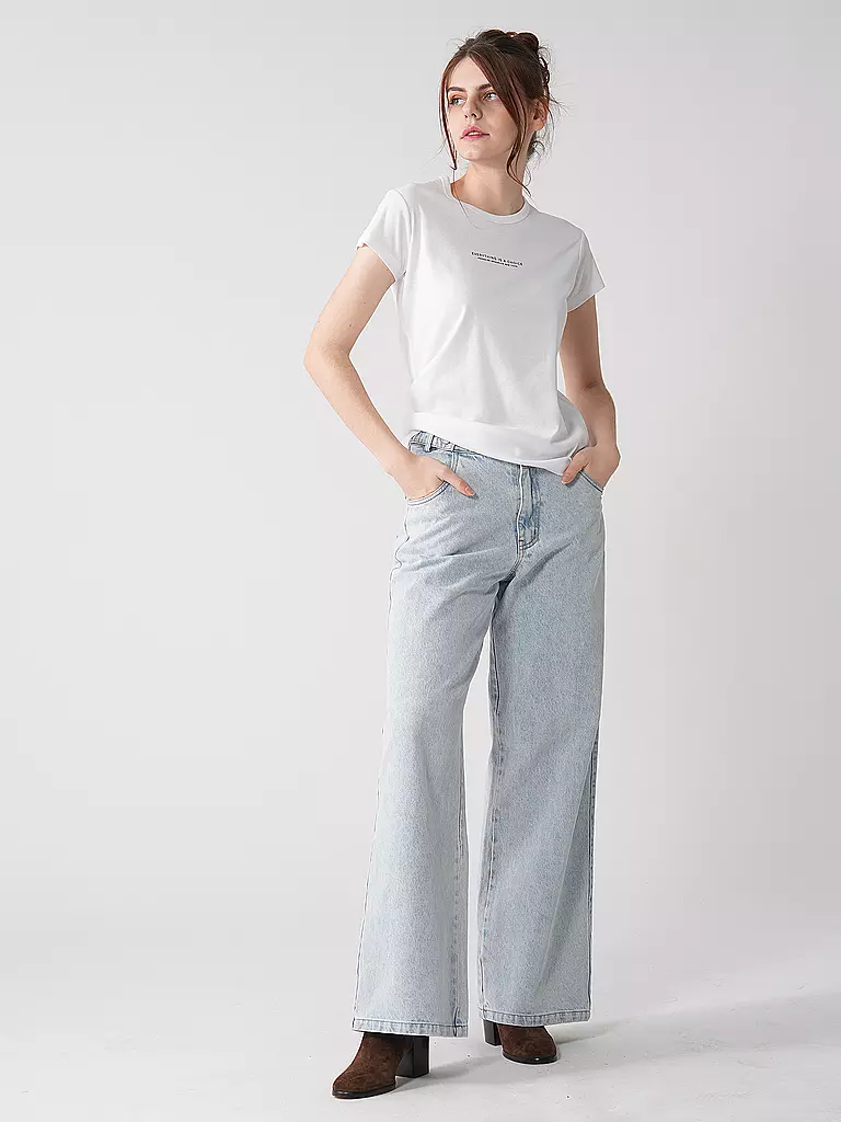 KARO KAUER Jeans Wide Fit hellblau