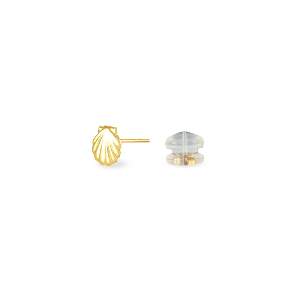 Boucles D'oreilles Puces Franzine Coquillage Or Jaune