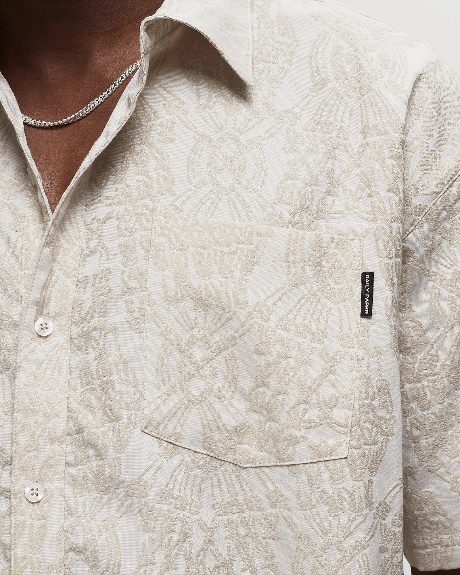 Daily Paper zuri macrame jacquard relaxed ss shirt