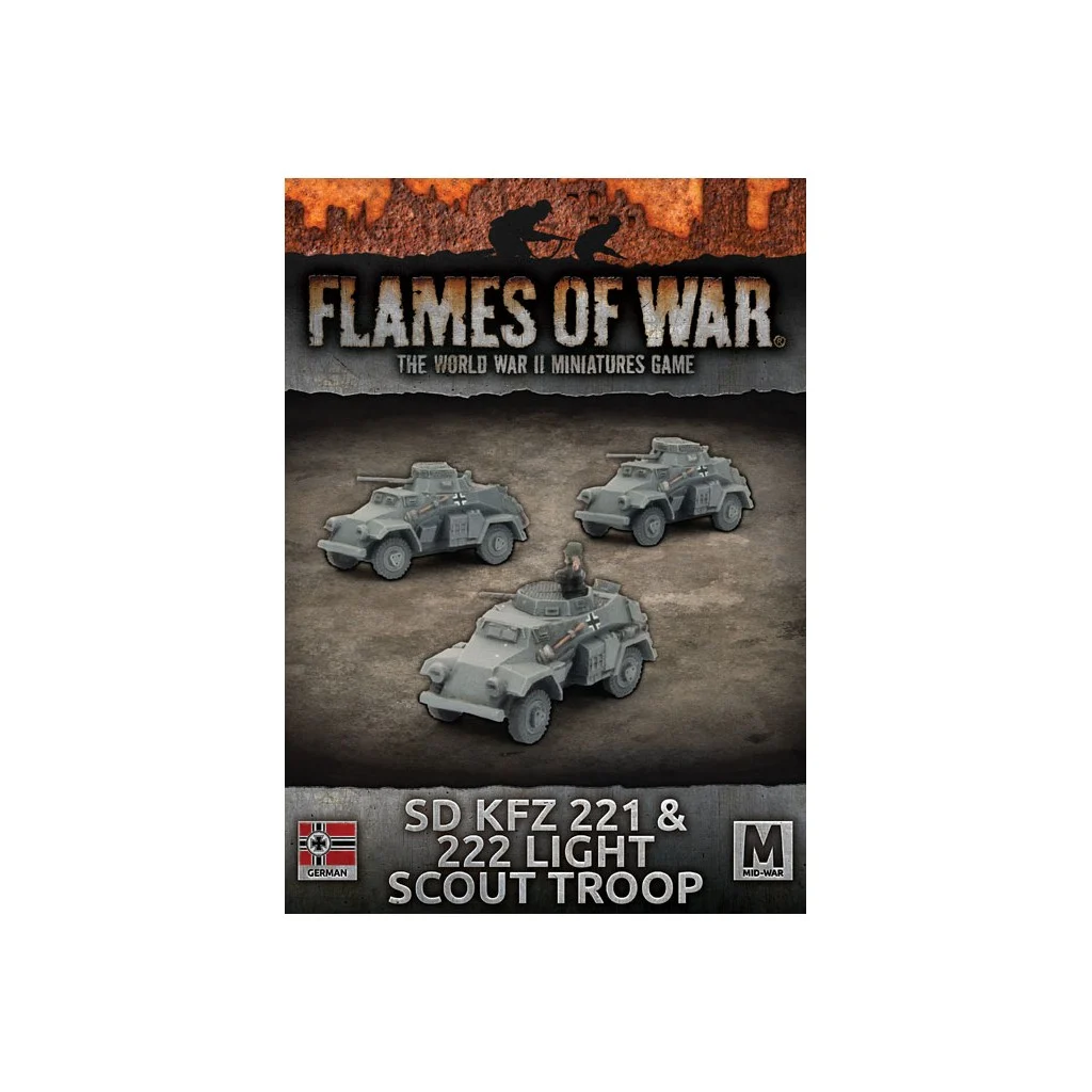 Flames of War - Sd Kfz 221 & 222 Light Scout Troop