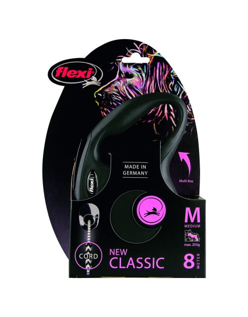 Flexi Rollijn Classic Koord M Zwart - Hondenriem