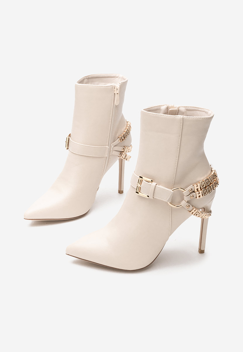 Bottines stiletto beige Verena