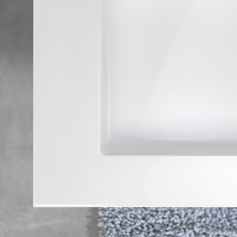 Tiger Loft Meubelset 60 cm met 2 lades Hoogglans wit inclusief Quadro wastafel Hoogglans wit