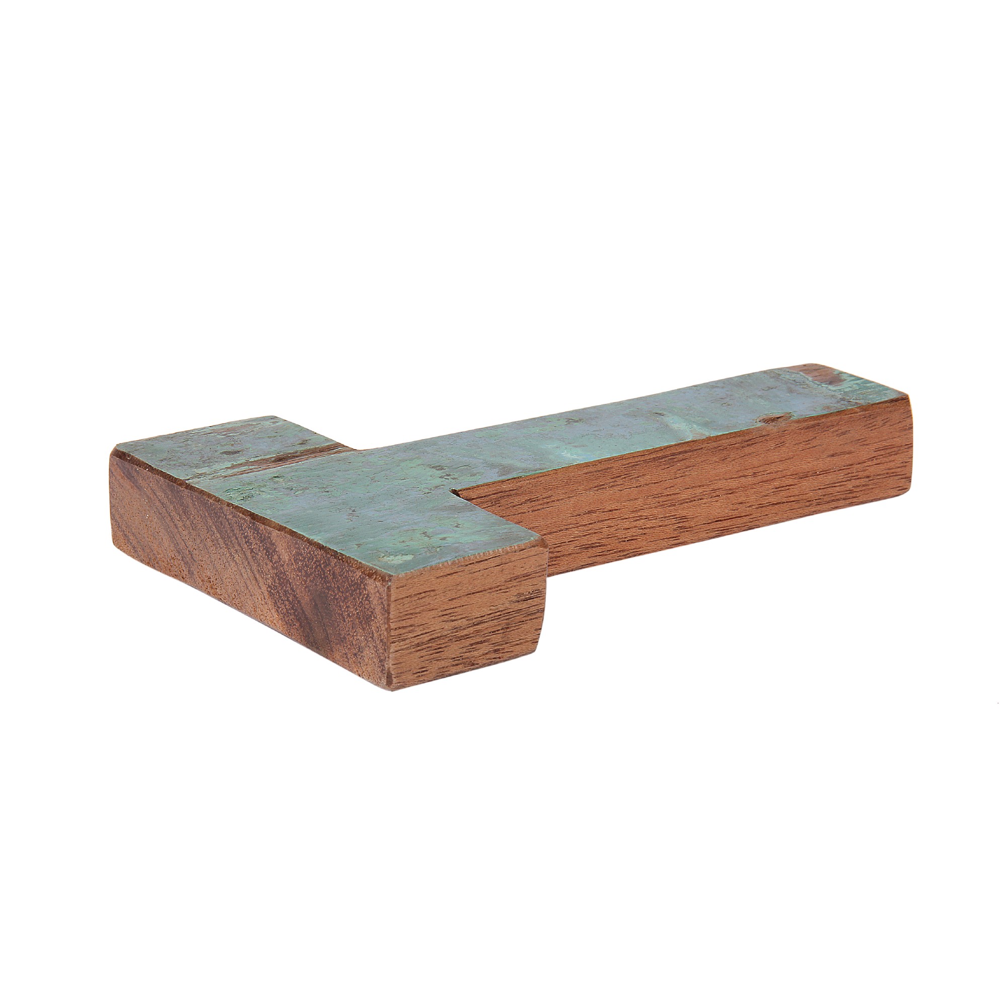 Holzbuchstabe 'T', mehrfarbig, T 2,5 cm, B 13 cm, H 19 cm von fischer's lagerhaus