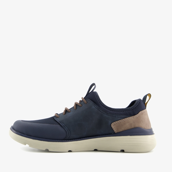 Bugatti heren sneakers blauw met beige