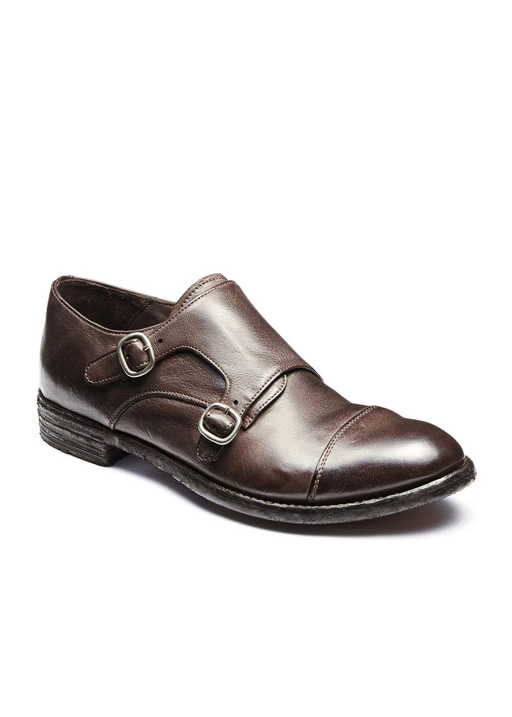 DOUBLE BOUCLES CUIR EBENE