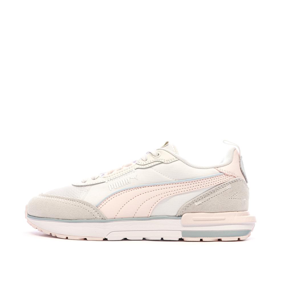 Puma Baskets Blanc/Rose Femme Puma R22