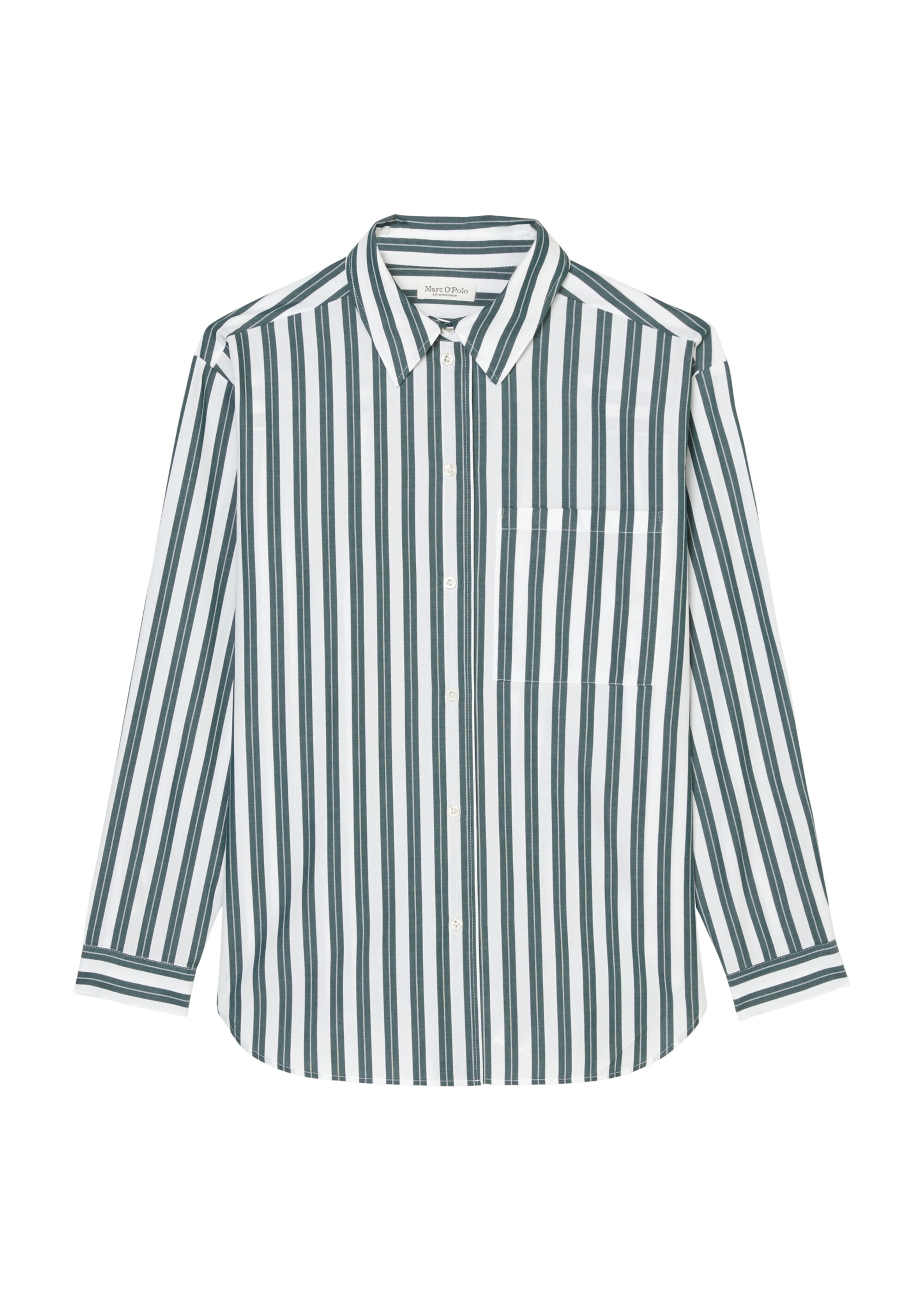 Gestreifte Boyfriend-Bluseaus reinem Organic Cotton