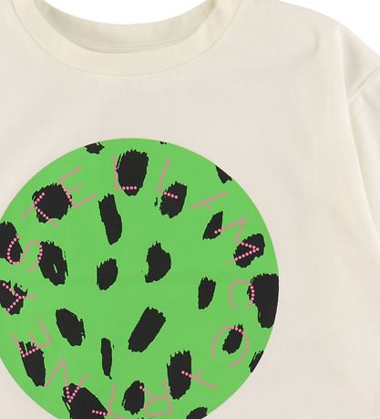 Stella McCartney Kids T-shirt - Cropped - Hvid m.  Grøn