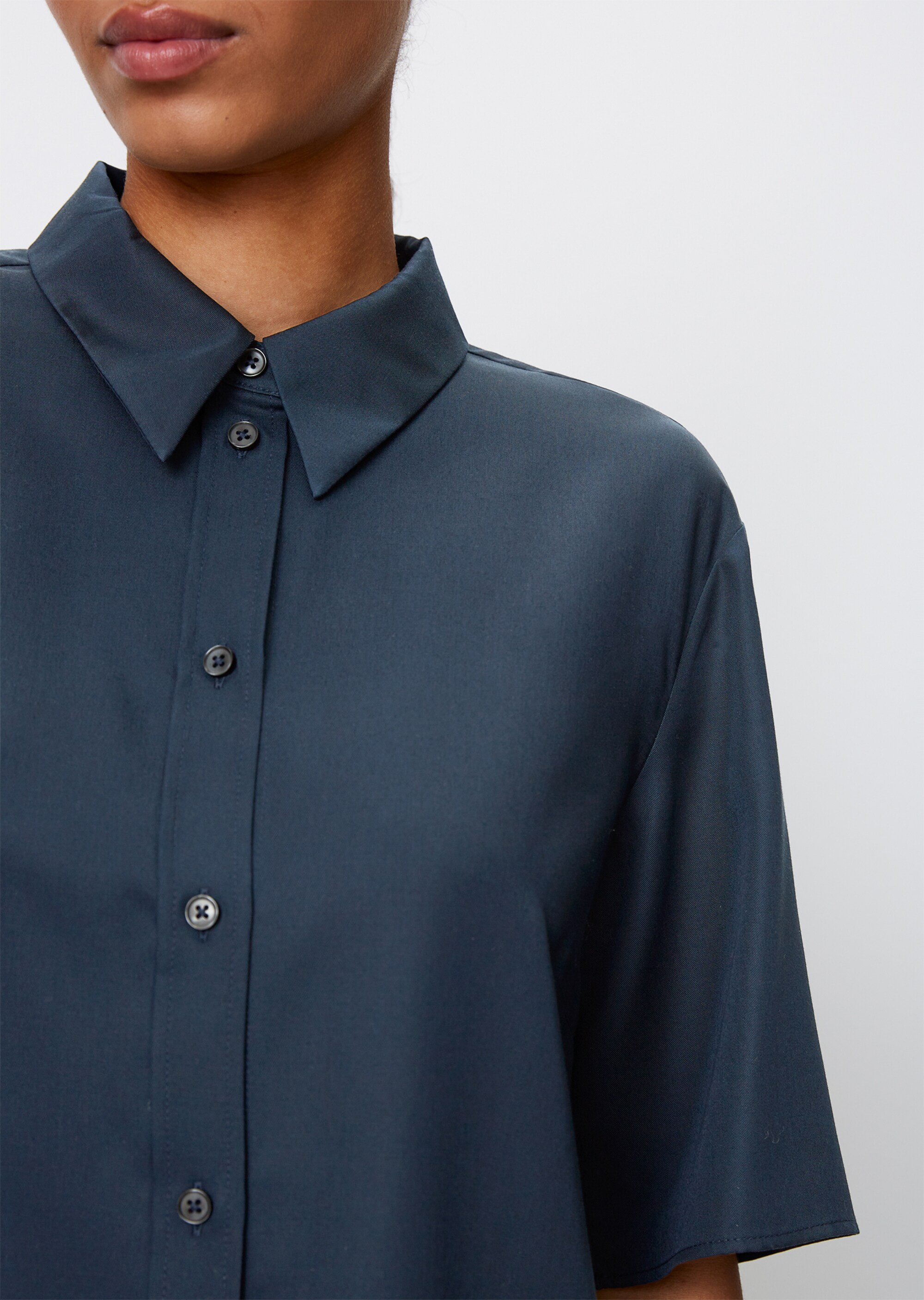 Crop-Bluse relaxed aus Tencel™ Lyocell